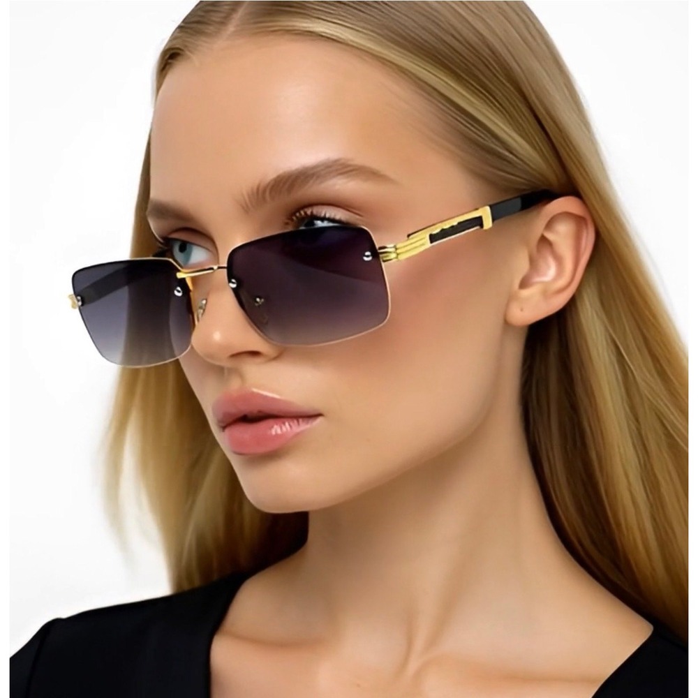 Women Sunglasses Small Trendy Style Gradient Black Lens Fashion Lentes Gafas New